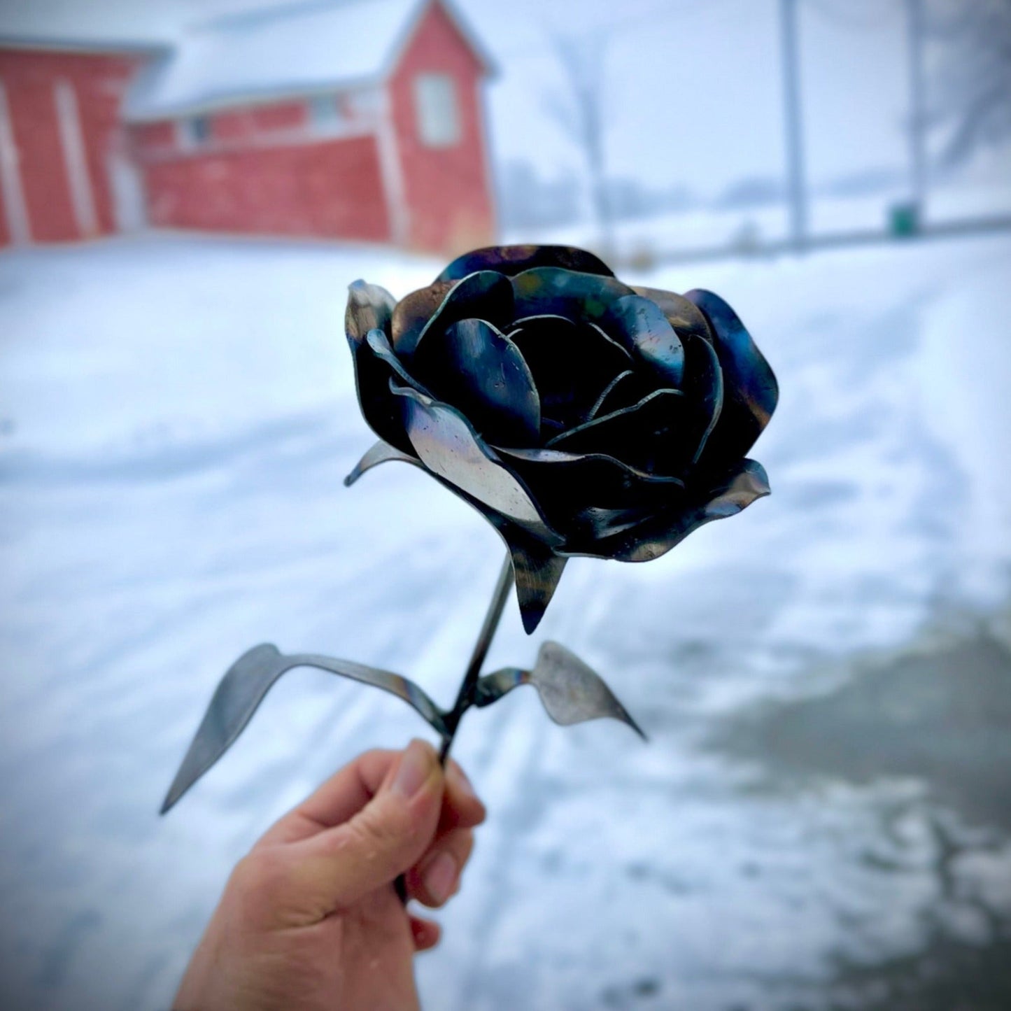 Hand Forged Forever Rose - forever rose - handmade rose - Northern Forge, LLC