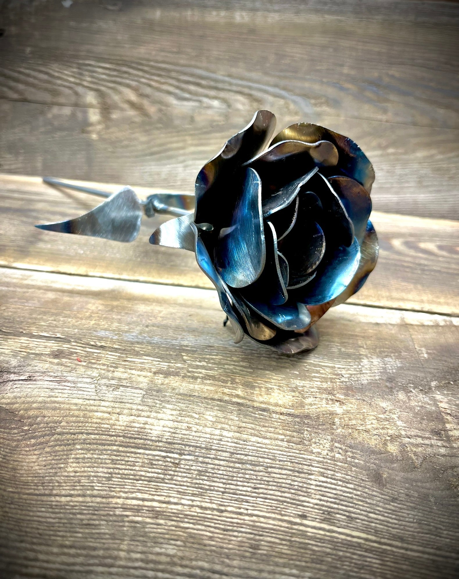 Hand Forged Forever Rose - forever rose - handmade rose - Northern Forge, LLC