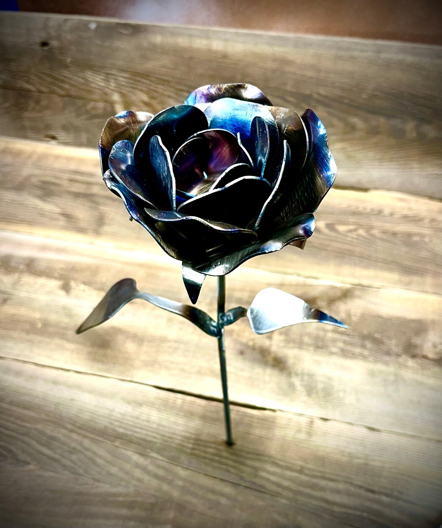 Hand Forged Forever Rose - forever rose - handmade rose - Northern Forge, LLC