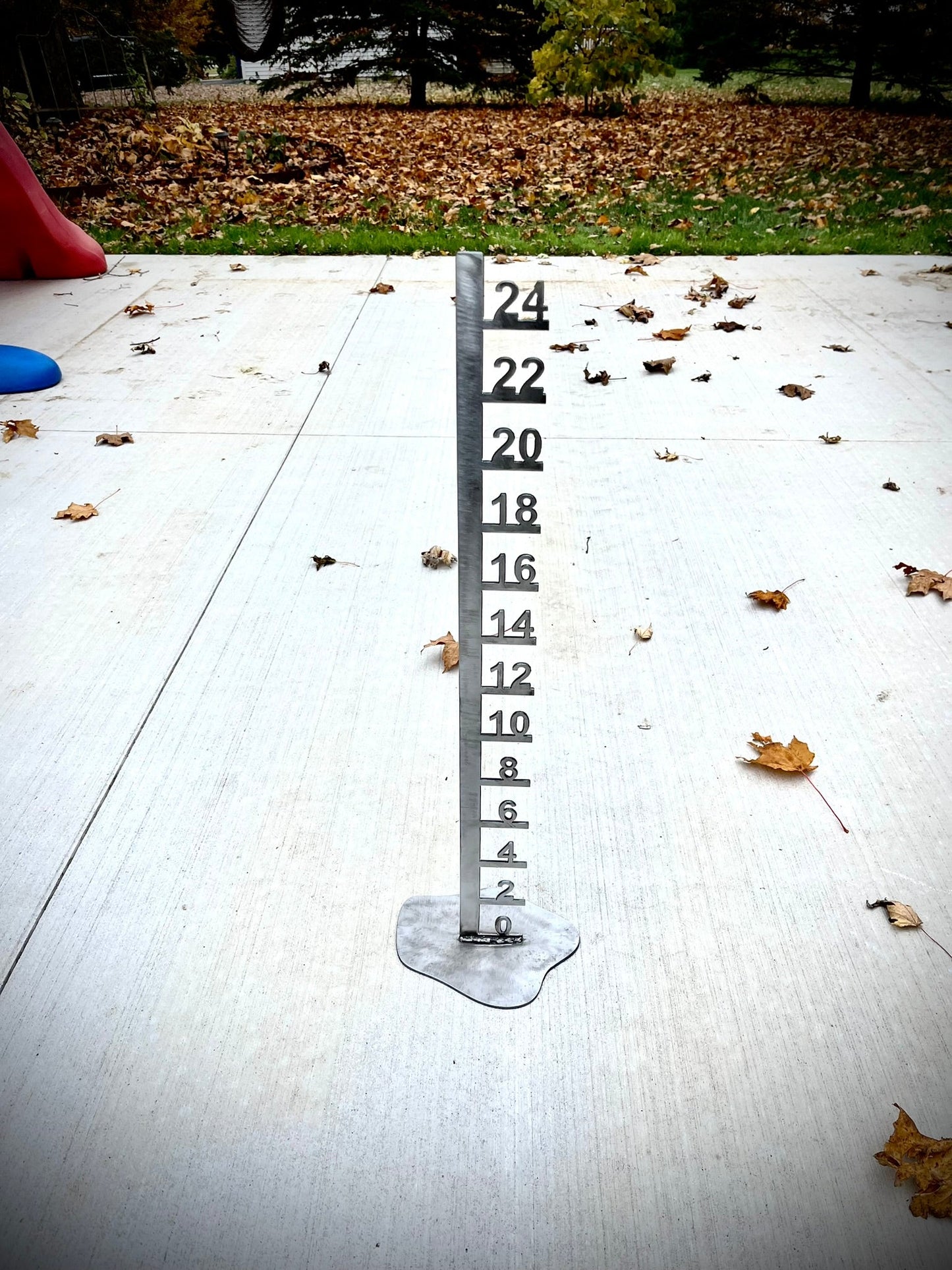 Large Metal Free Standing Patio Snow Gauge - 12-inch, 24-inch, 36-inch - 36-inch Snow Gauge - free standing snow gauge - Northern Forge, LLC