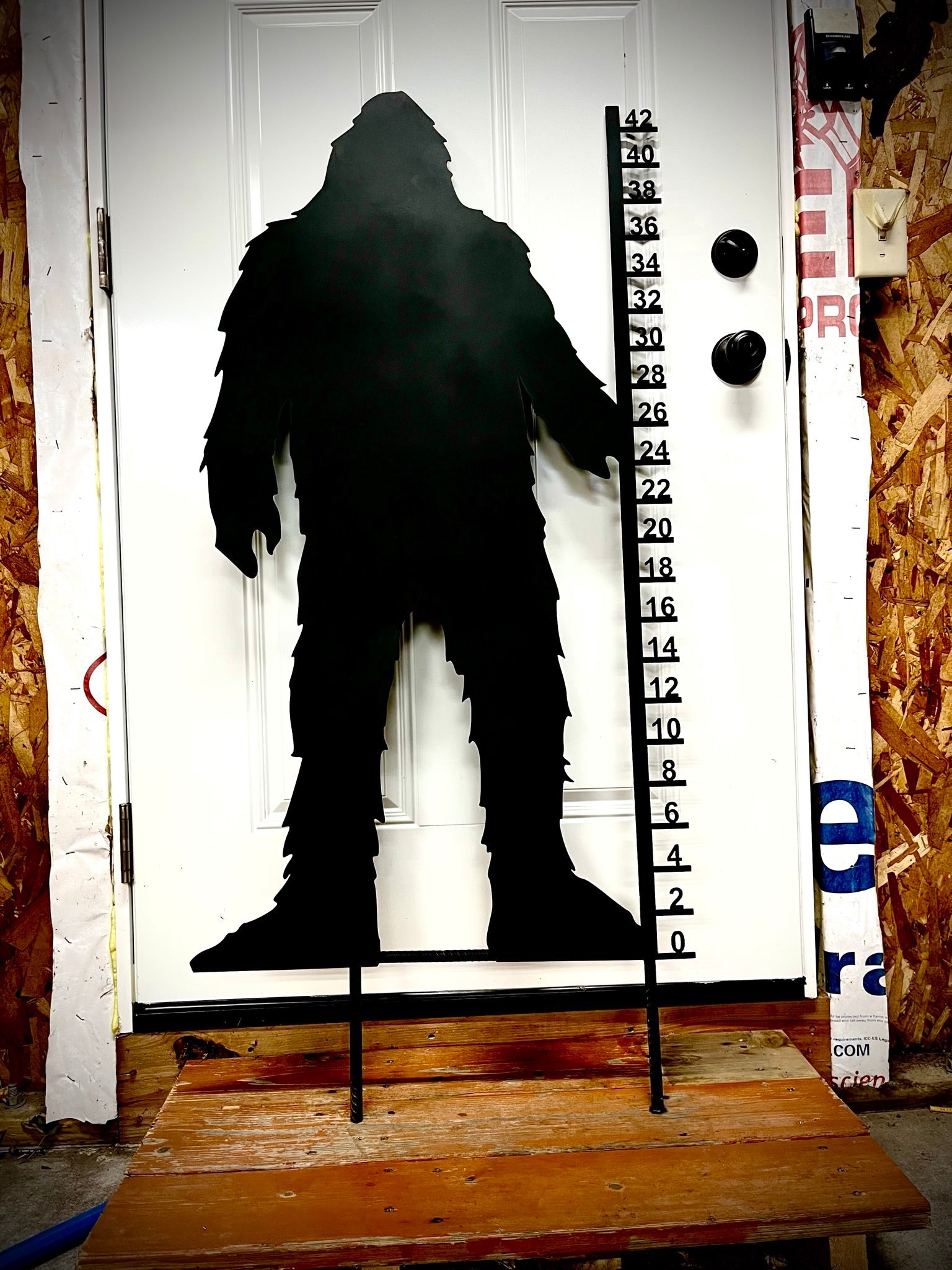 Metal Bigfoot Snow Gauge - Steel - 42-inch - 36-inch Snow Gauge - Metal Snow Gauge - Northern Forge, LLC