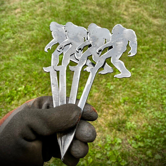 Metal Bigfoot Yard Stake - bigfoot beer - garden - Northern Forge, LLC