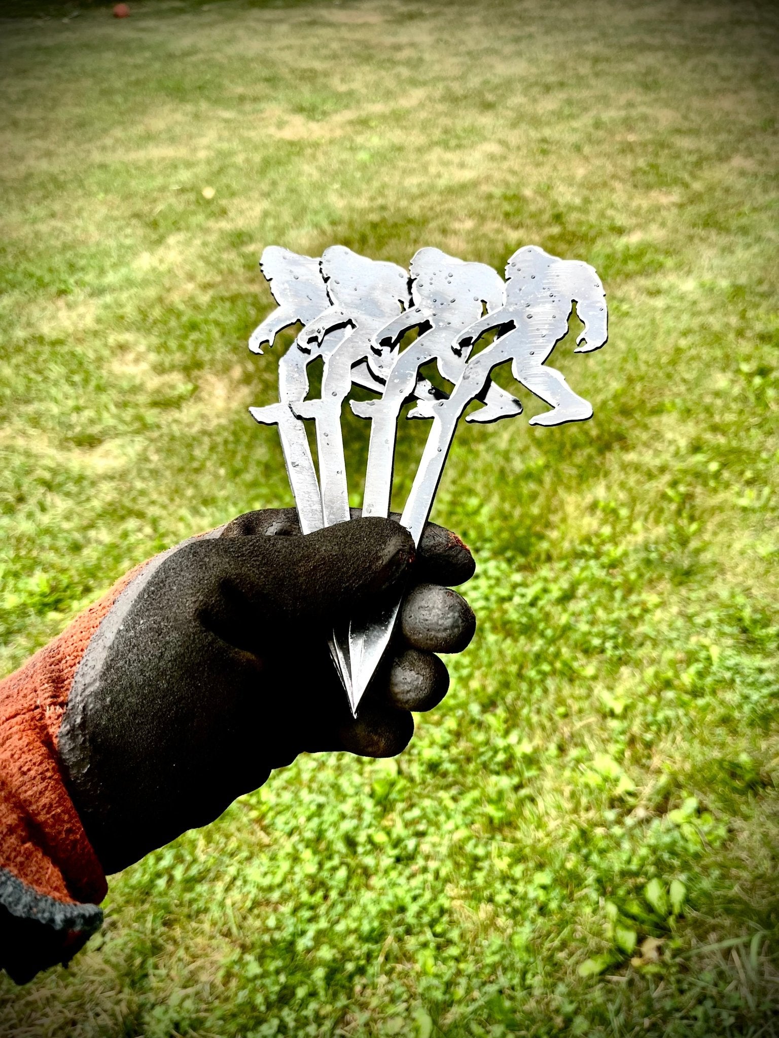 Metal Bigfoot Yard Stake - bigfoot beer - garden - Northern Forge, LLC