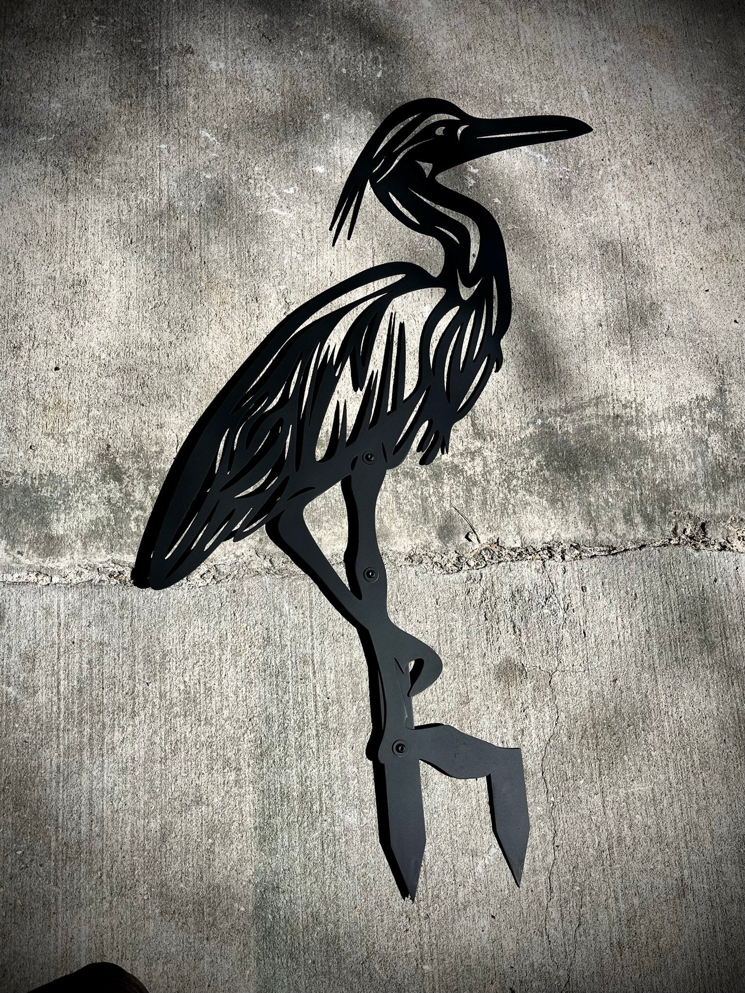 Great Blue Heron Garden Stake | Wild Bird Art | Heron Art | Metal Bird Gift for Men popular | Metal Wildlife Art | Bird of Prey Art | Rusty | OS652