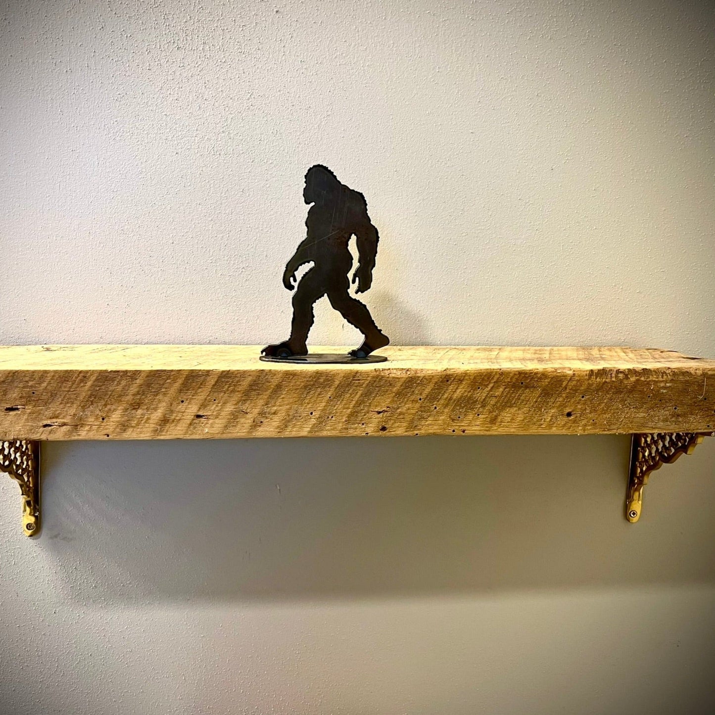 Metal Mantel Bigfoot | 6-inch - cabin decor - deer for mantel - Northern Forge, LLC