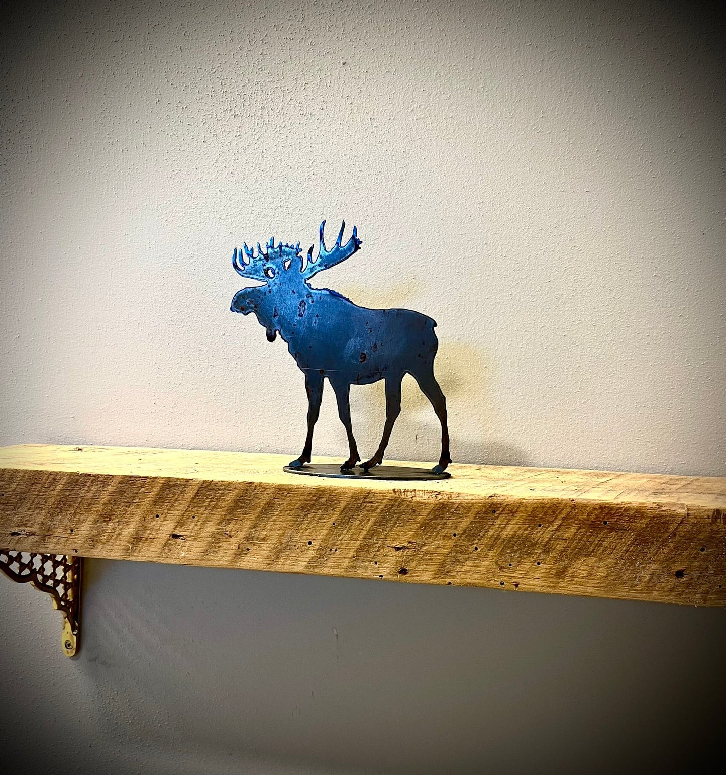 Metal Mantel Moose | 6-inch - cabin decor - deer for mantel - Northern Forge, LLC