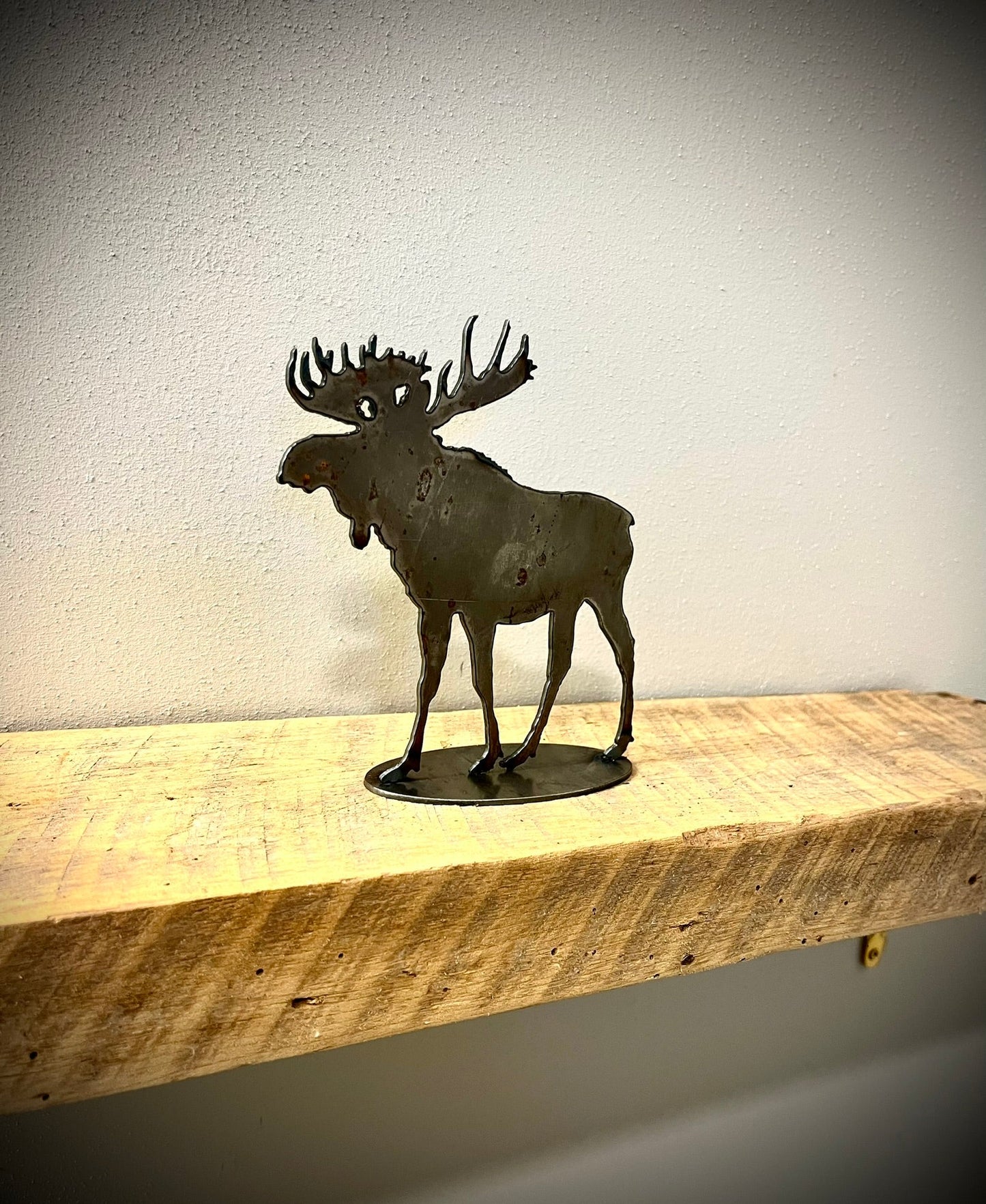 Metal Mantel Moose | 6-inch - cabin decor - deer for mantel - Northern Forge, LLC