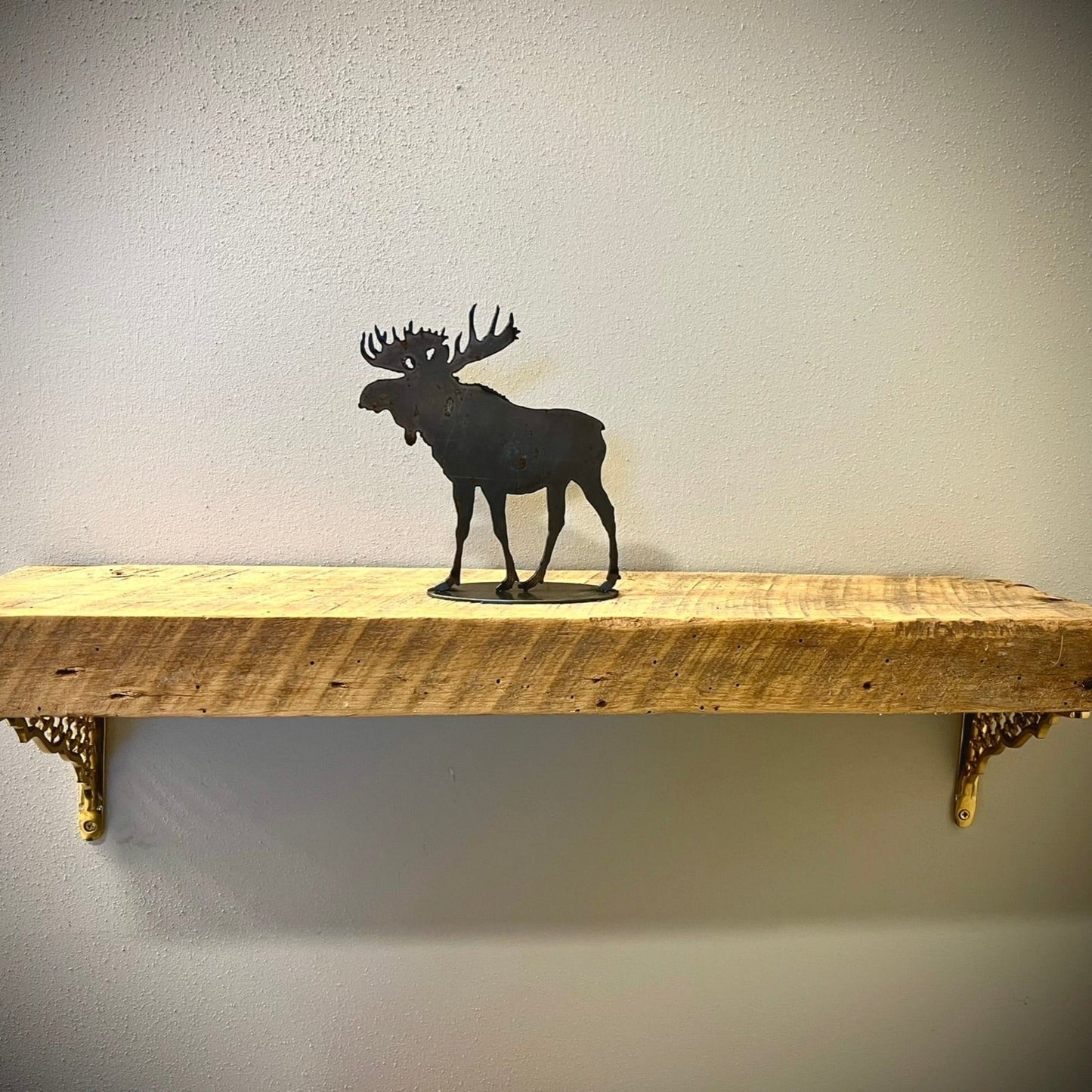 Metal Mantel Moose | 6-inch - cabin decor - deer for mantel - Northern Forge, LLC