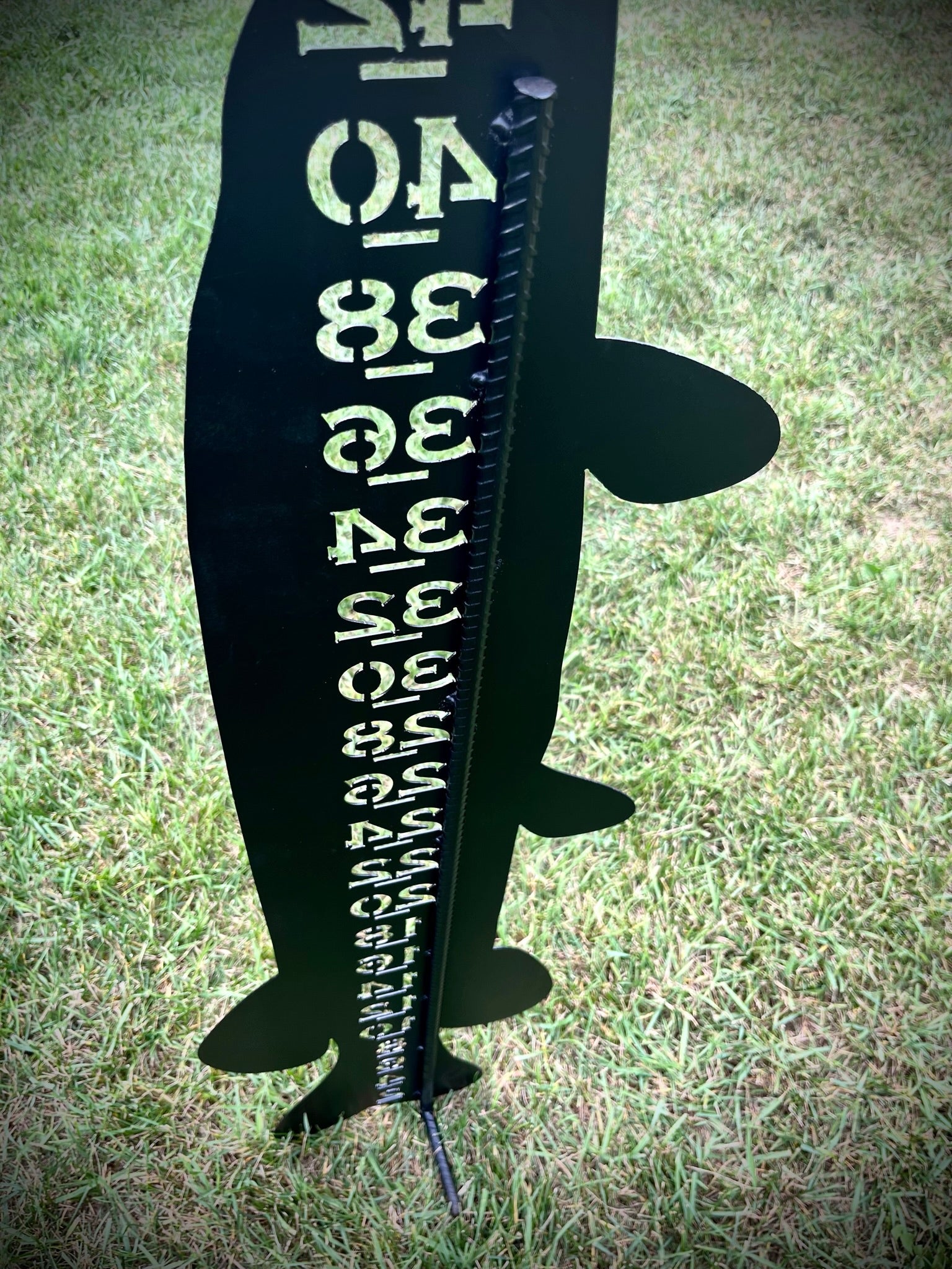 Metal Musky / Pike Snow Gauge - Steel - 42-inch - 36-inch Snow Gauge - fish - Northern Forge, LLC