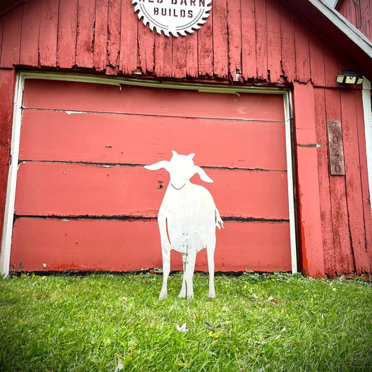 Ol' Goat Yard Art w/ Ground Stake - farm art - goat sculpture - Northern Forge, LLC