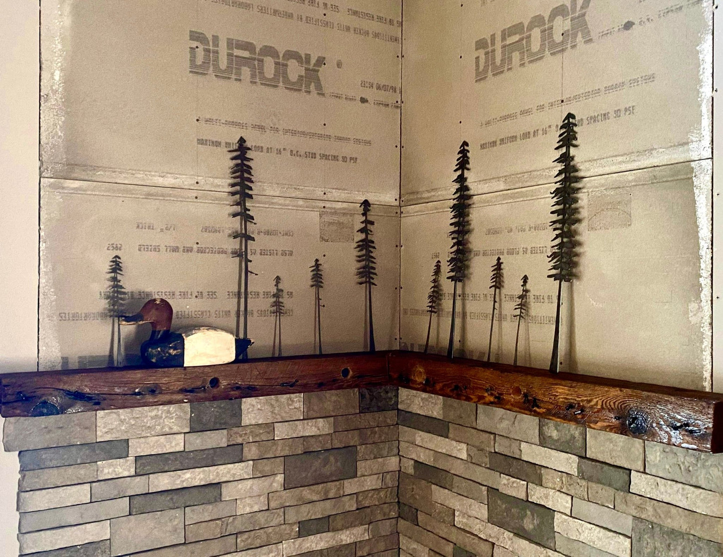 Raw Steel Pine Trees - Wall Art - home - home decor - Northern Forge, LLC