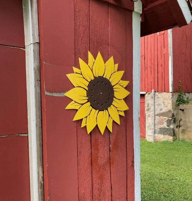 Rustic Metal Sunflower - forever rose - garden - Northern Forge, LLC