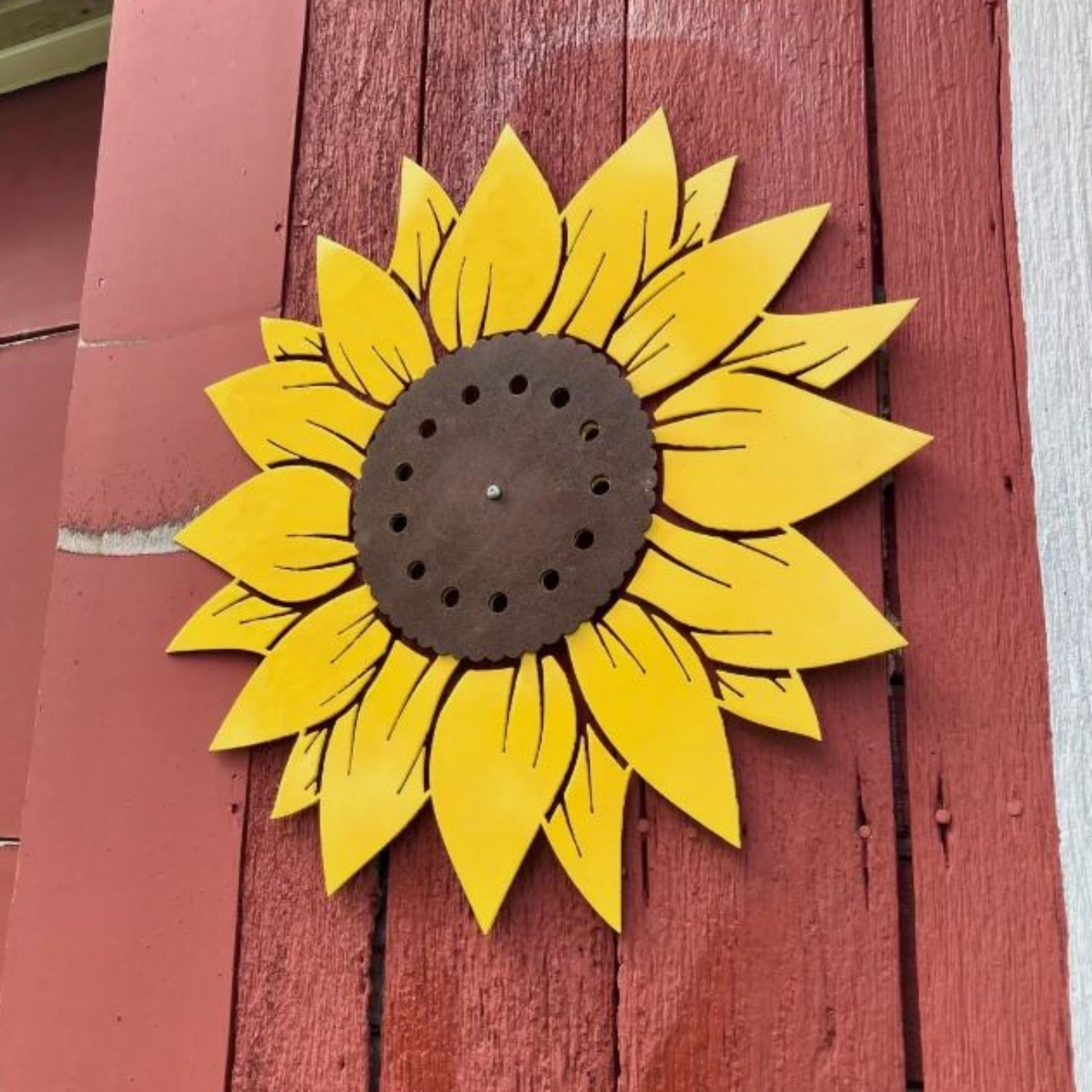 Rustic Metal Sunflower - forever rose - garden - Northern Forge, LLC