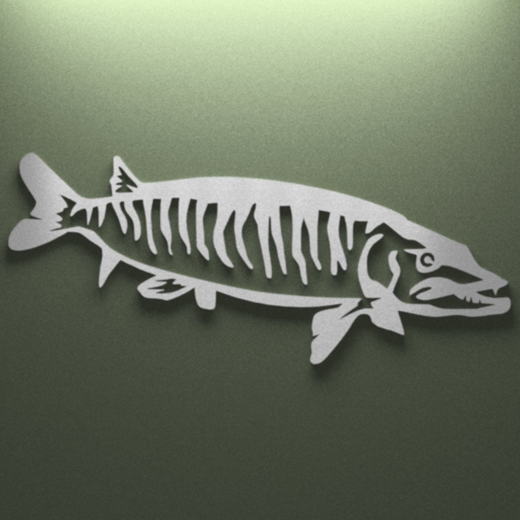 Rustic Steel Musky - cabin sign - fish - Northern Forge, LLC