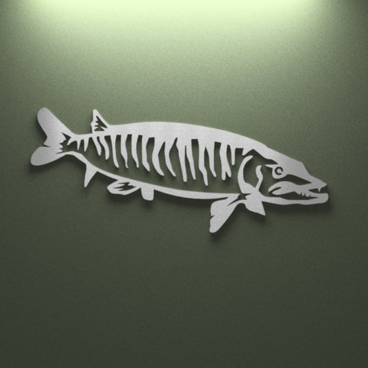 Rustic Steel Musky - cabin sign - fish - Northern Forge, LLC