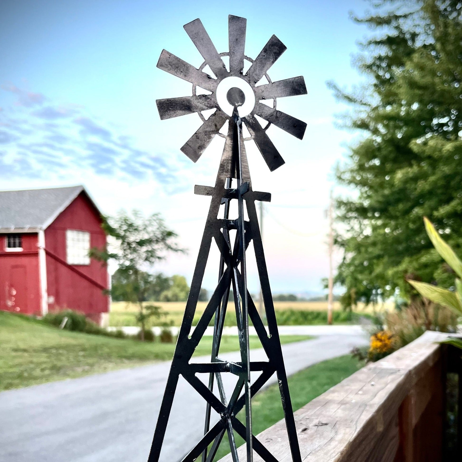 Rustic Windmill Ornament - garden - garden windmill - Northern Forge, LLC