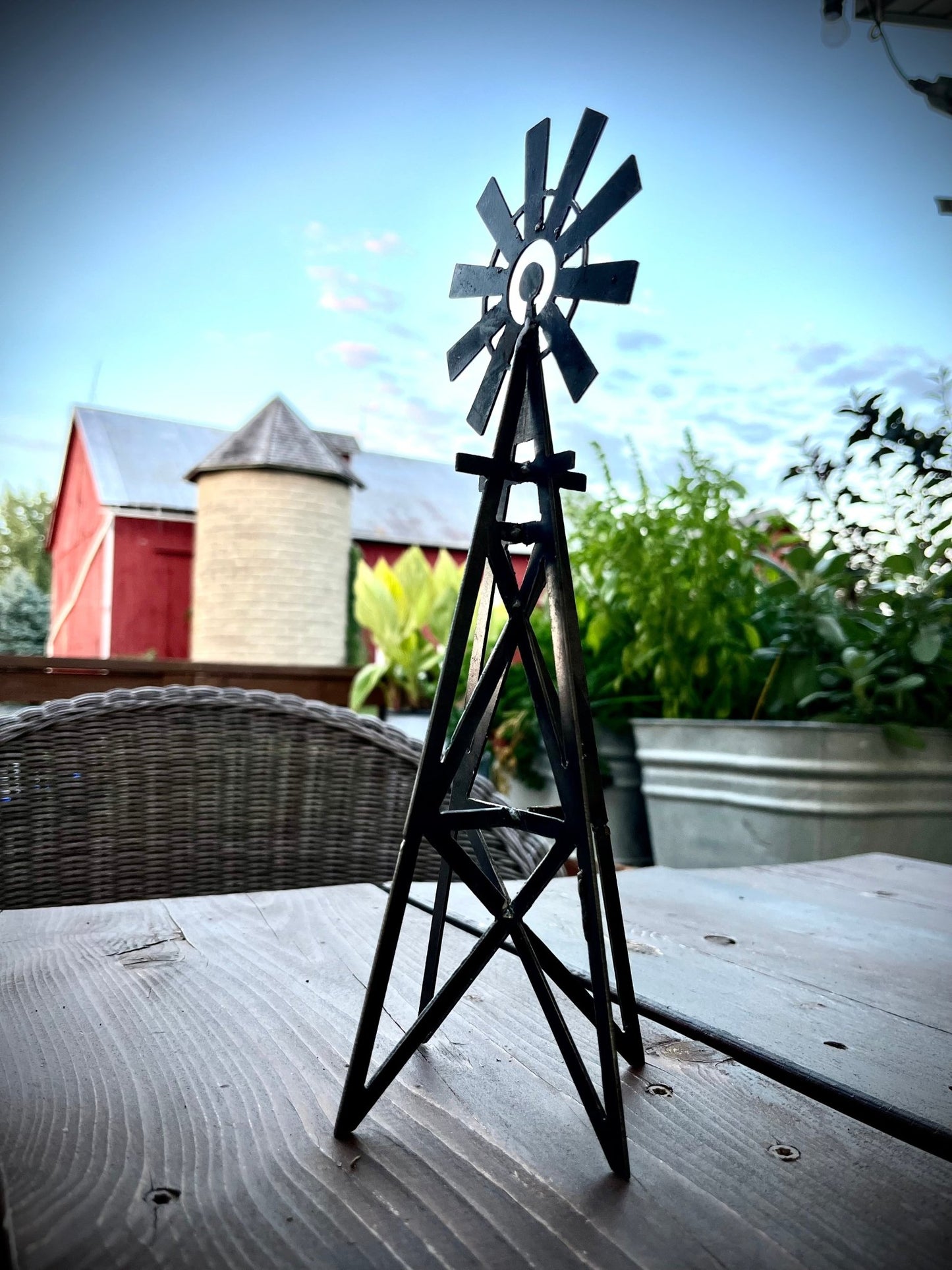 Rustic Windmill Ornament - garden - garden windmill - Northern Forge, LLC