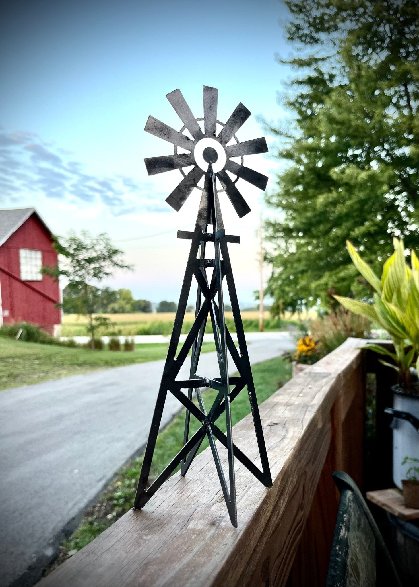 Rustic Windmill Ornament - garden - garden windmill - Northern Forge, LLC