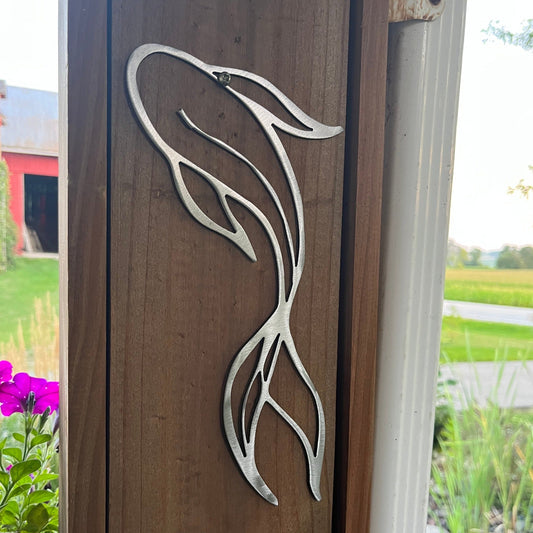 Simple Metal Koi Outline - cabin sign - fish - Northern Forge, LLC