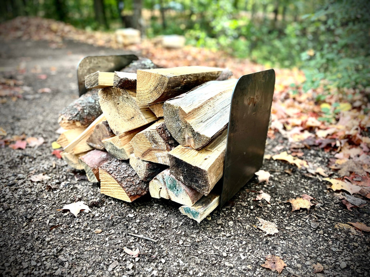 Simple Steel Indoor/Outdoor Firewood Rack – Northern Forge, LLC