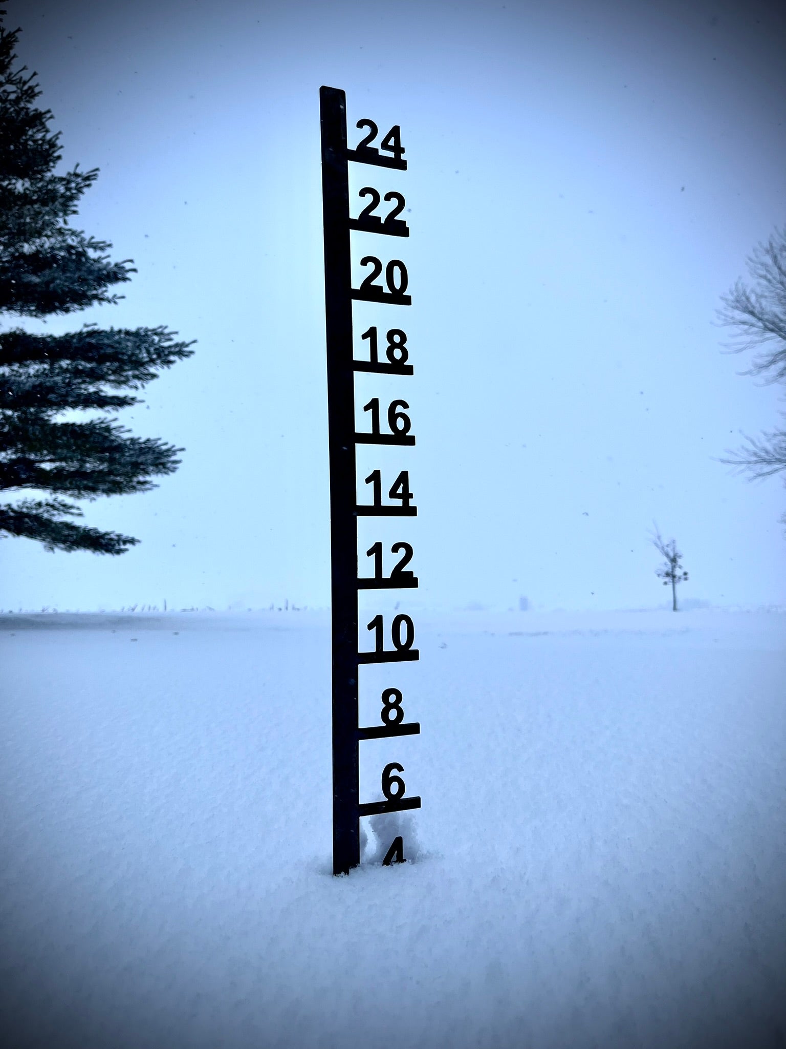 Simple Steel Snow Gauge - 12-inch, 24-inch, 36-inch – Northern Forge, LLC