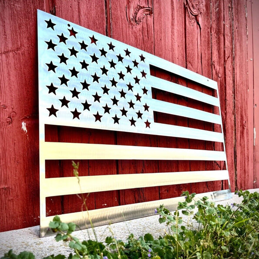 Steel American Flag - distressed flag - flag - Northern Forge, LLC