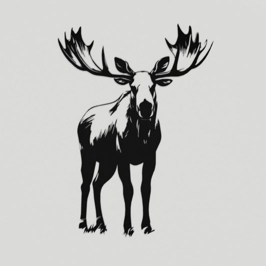 Steel Bull Moose Wall Art - hunting - hunting decor - Northern Forge, LLC
