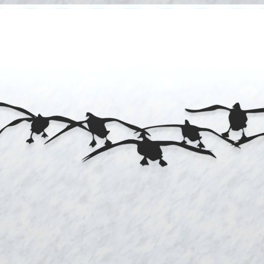 Steel Flock of Incoming Canada Geese - duck decals - flock ducks decal - Northern Forge, LLC