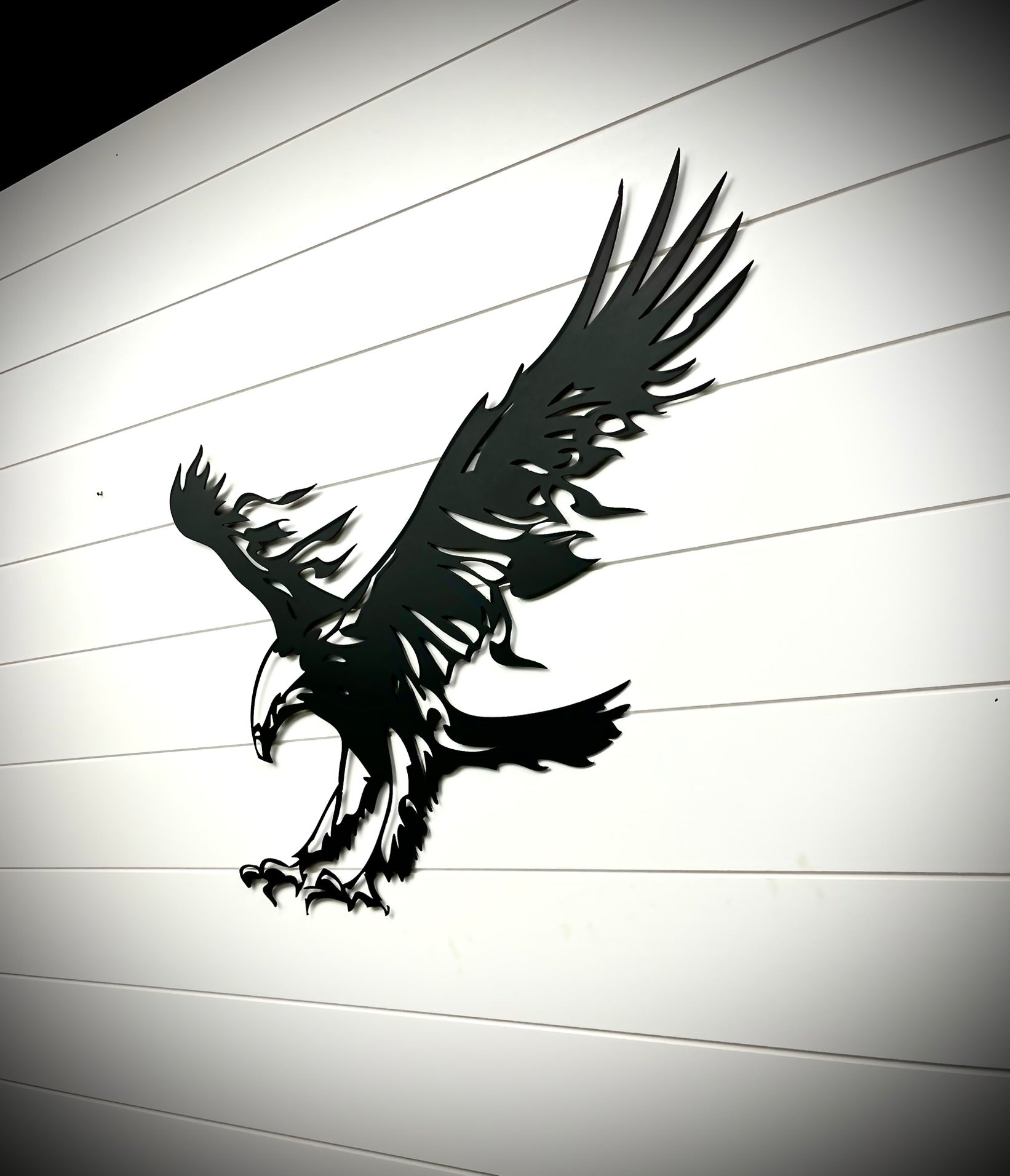 Steel Flying Bald Eagle Wall Art - duck decals - home - Northern Forge, LLC