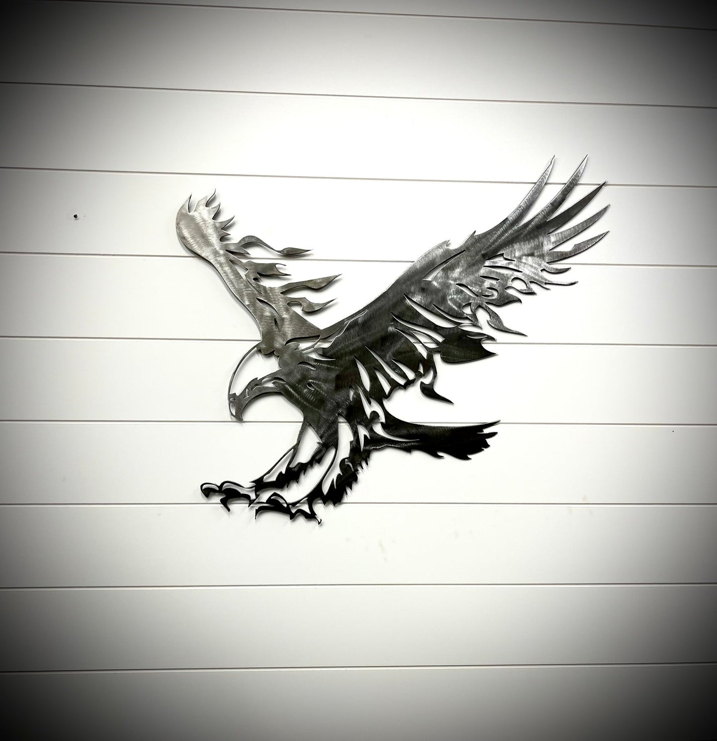 Steel Flying Bald Eagle Wall Art - duck decals - home - Northern Forge, LLC