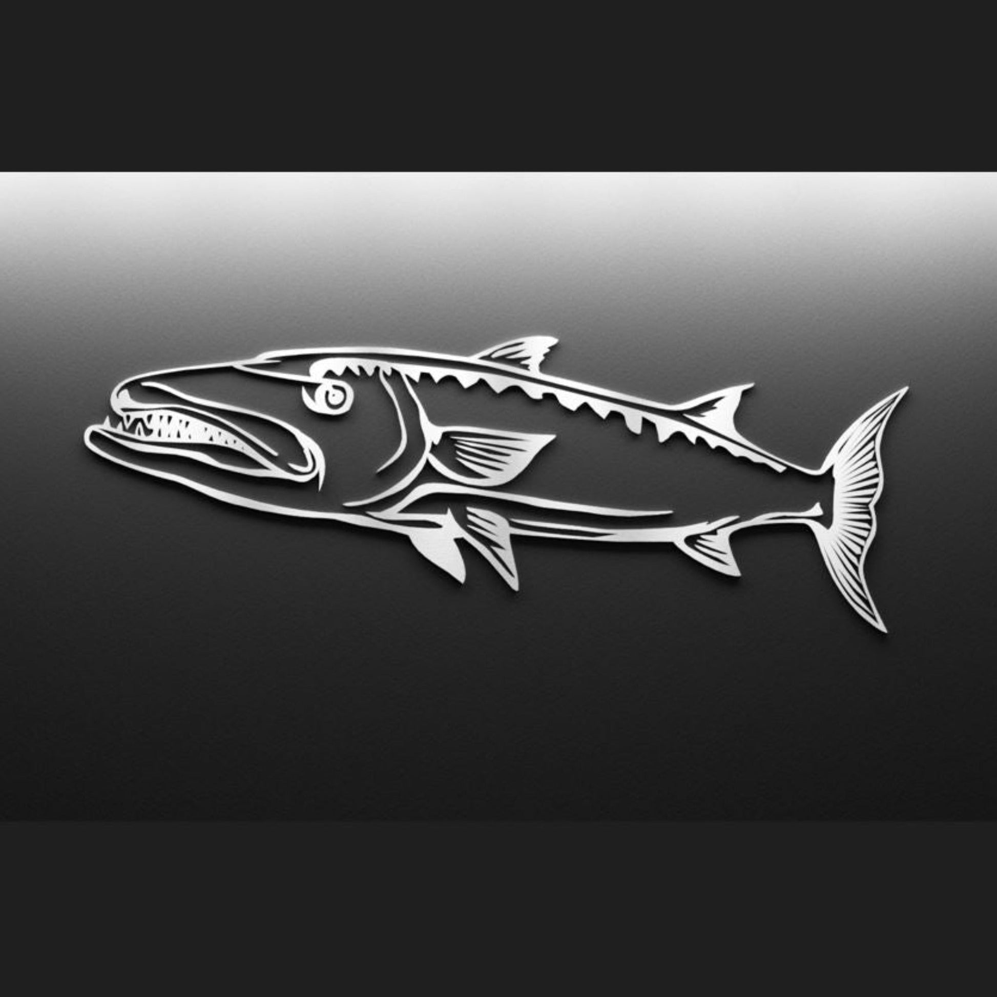 Steel Hollow Barracuda - cabin sign - fish - Northern Forge, LLC