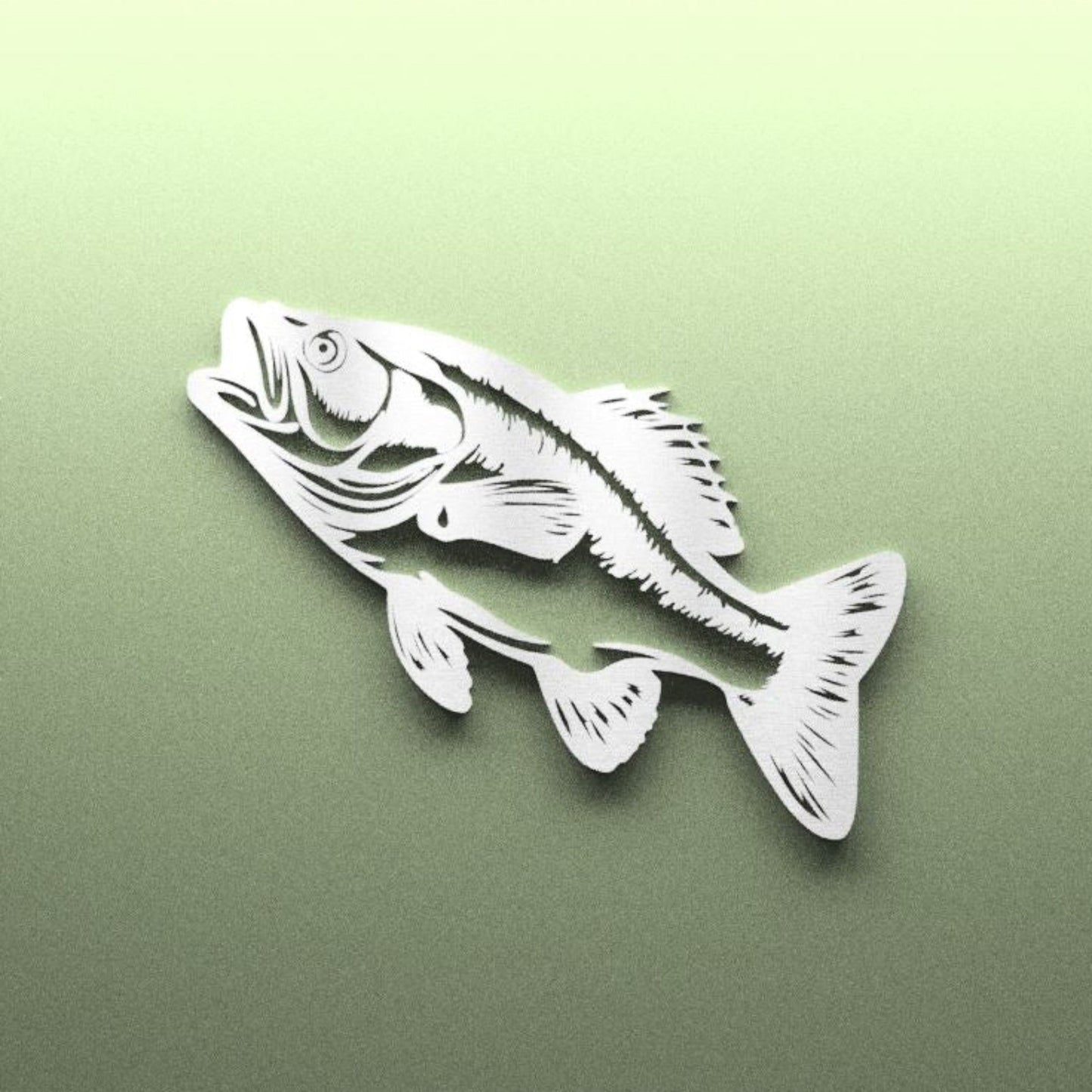 Steel Largemouth Bass - cabin sign - fish - Northern Forge, LLC