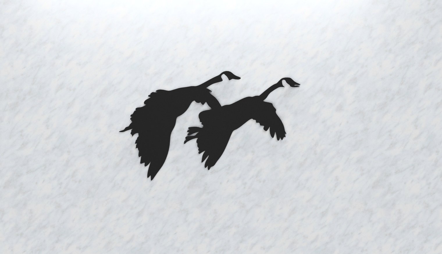 Steel Pair Canada Geese Landing Wall Art - duck decals - flock ducks decal - Northern Forge, LLC