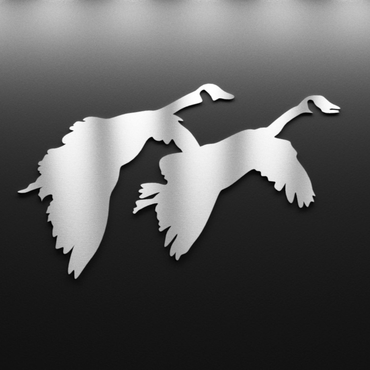 Steel Pair Canada Geese Landing Wall Art - duck decals - flock ducks decal - Northern Forge, LLC