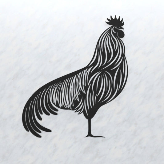 Steel Rooster Wall Art - chicken yard art - farm house sign - Northern Forge, LLC