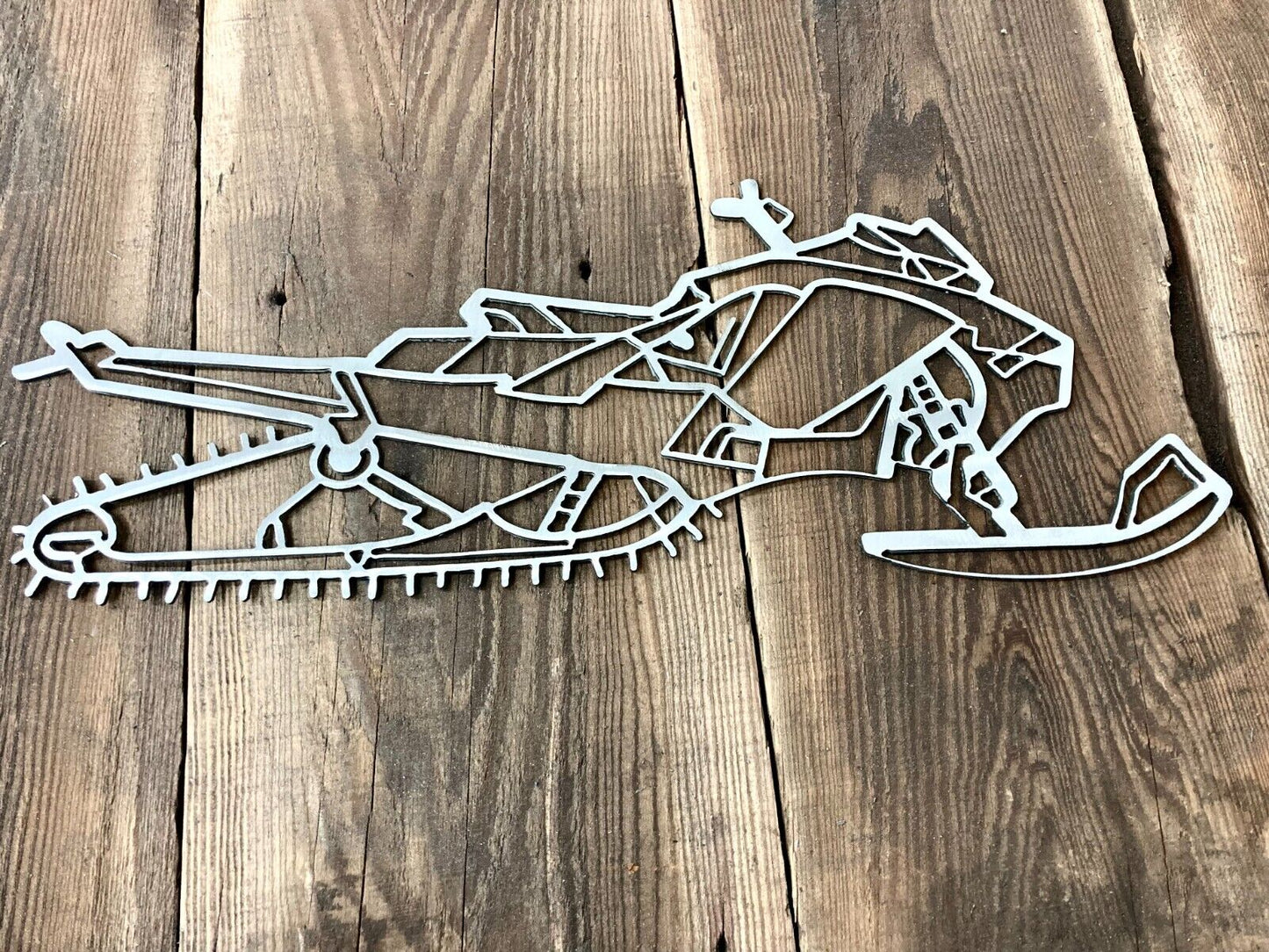 Steel Snowmobile Wall Art - plasma cut snowmobile - snowmobile sign - Northern Forge, LLC