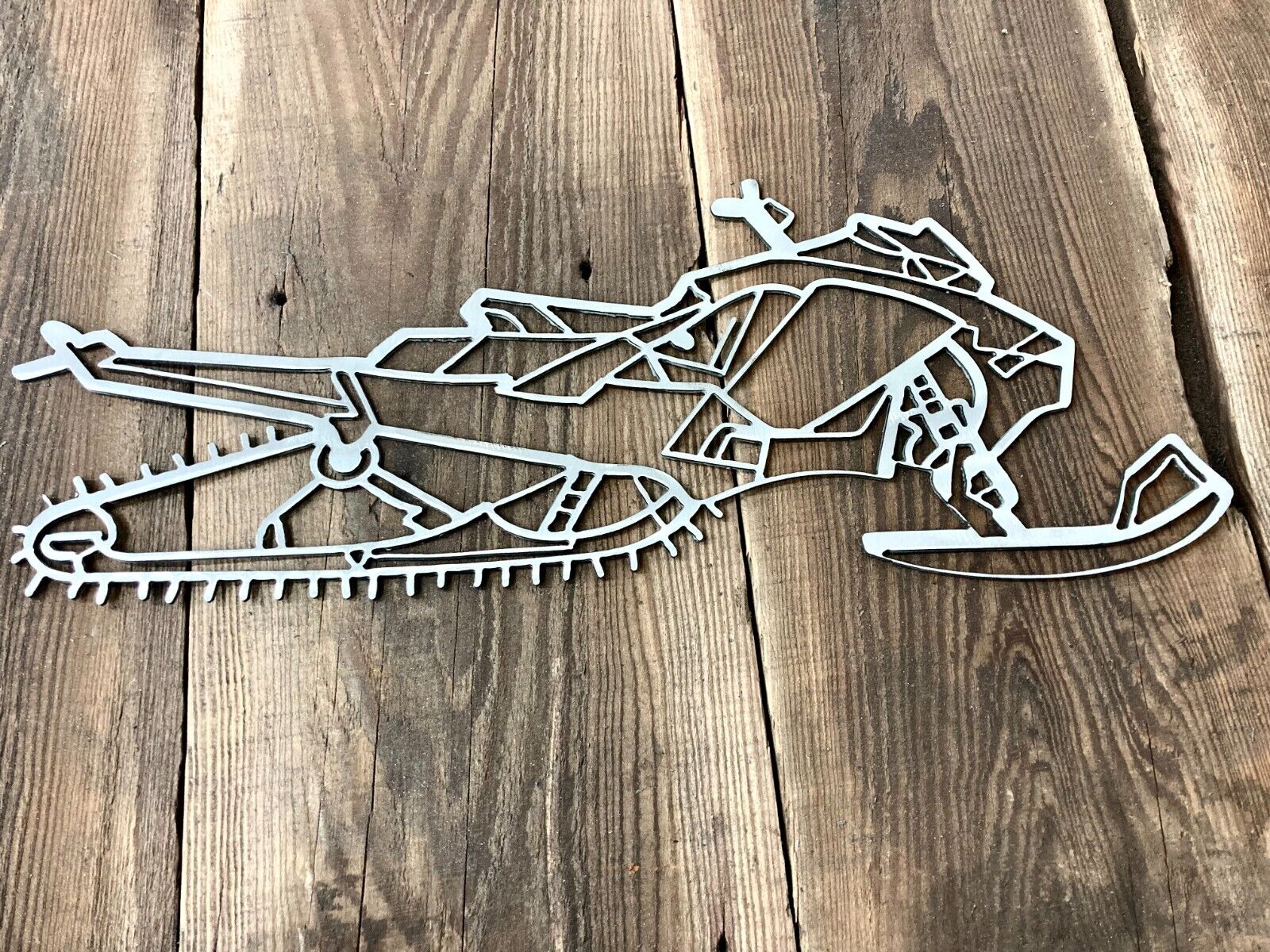 Steel Snowmobile Wall Art - plasma cut snowmobile - snowmobile sign - Northern Forge, LLC