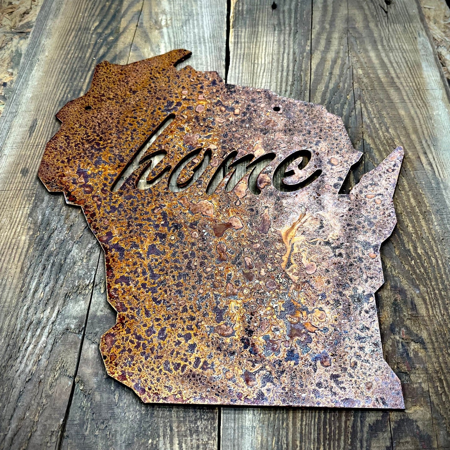 Steel Wisconsin Home Sign – Northern Forge, LLC