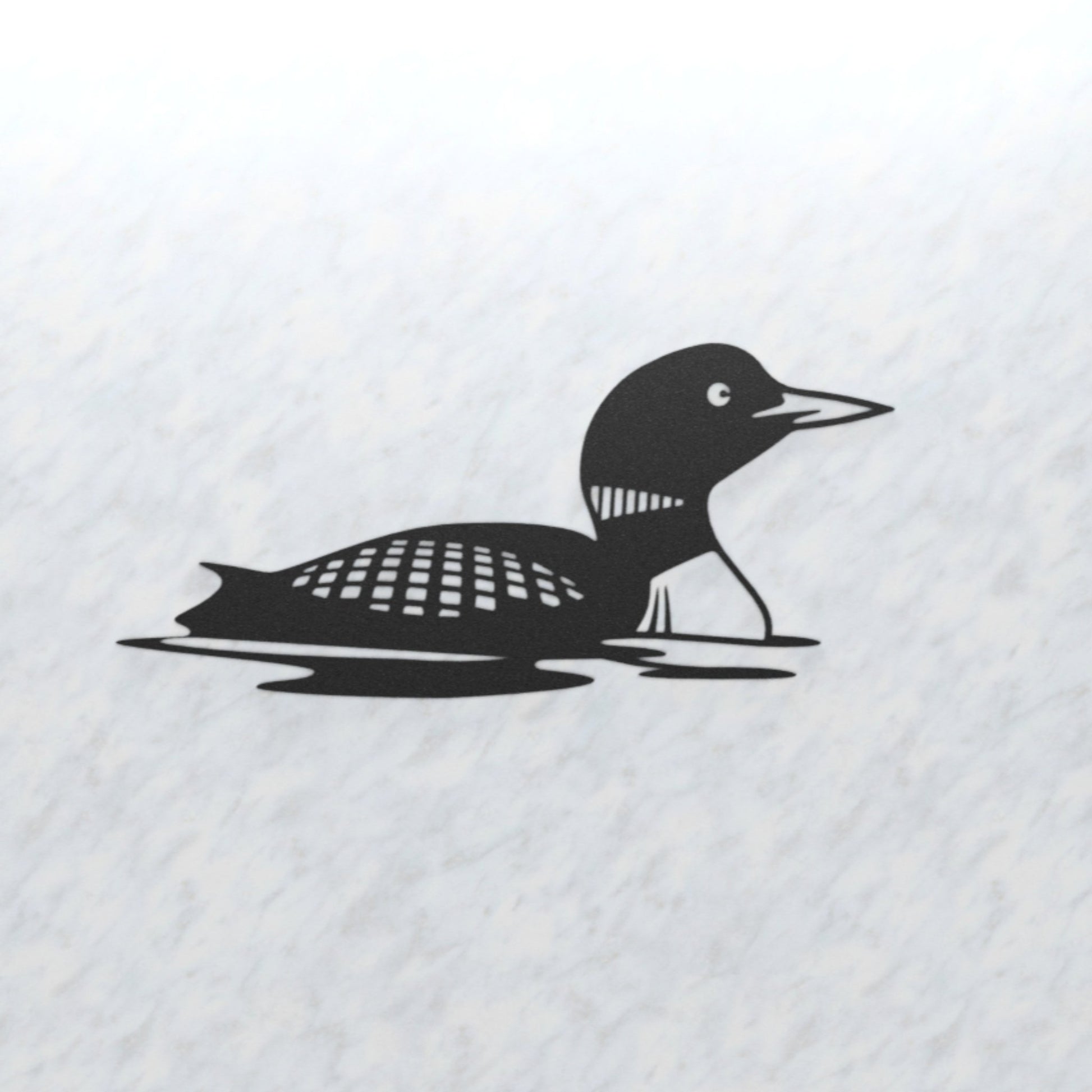 Swimming Loon - cabin sign - fish - Northern Forge, LLC