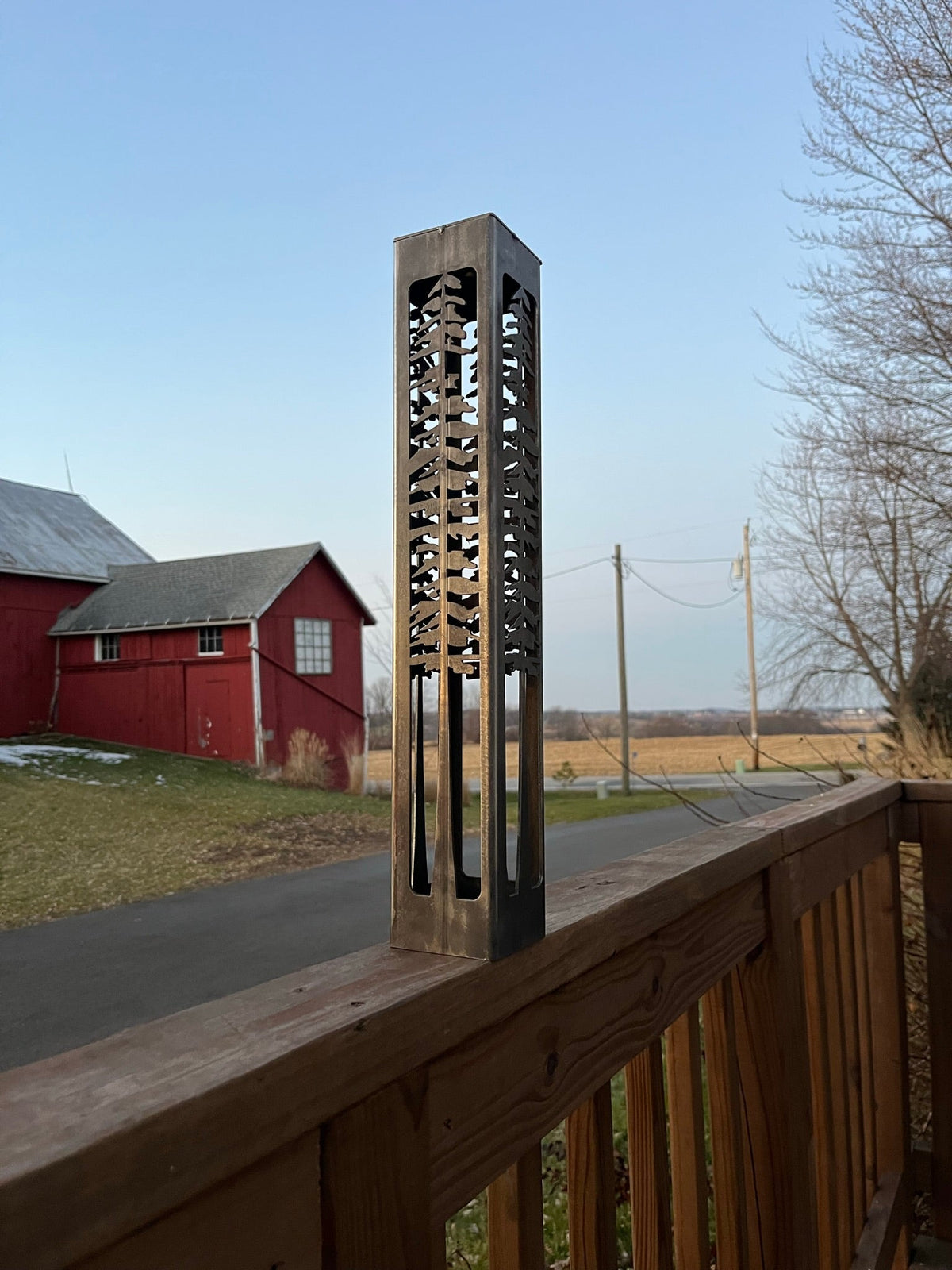 Tall Pine Steel Solar Luminary Pillar | 18 in. – Northern Forge, LLC