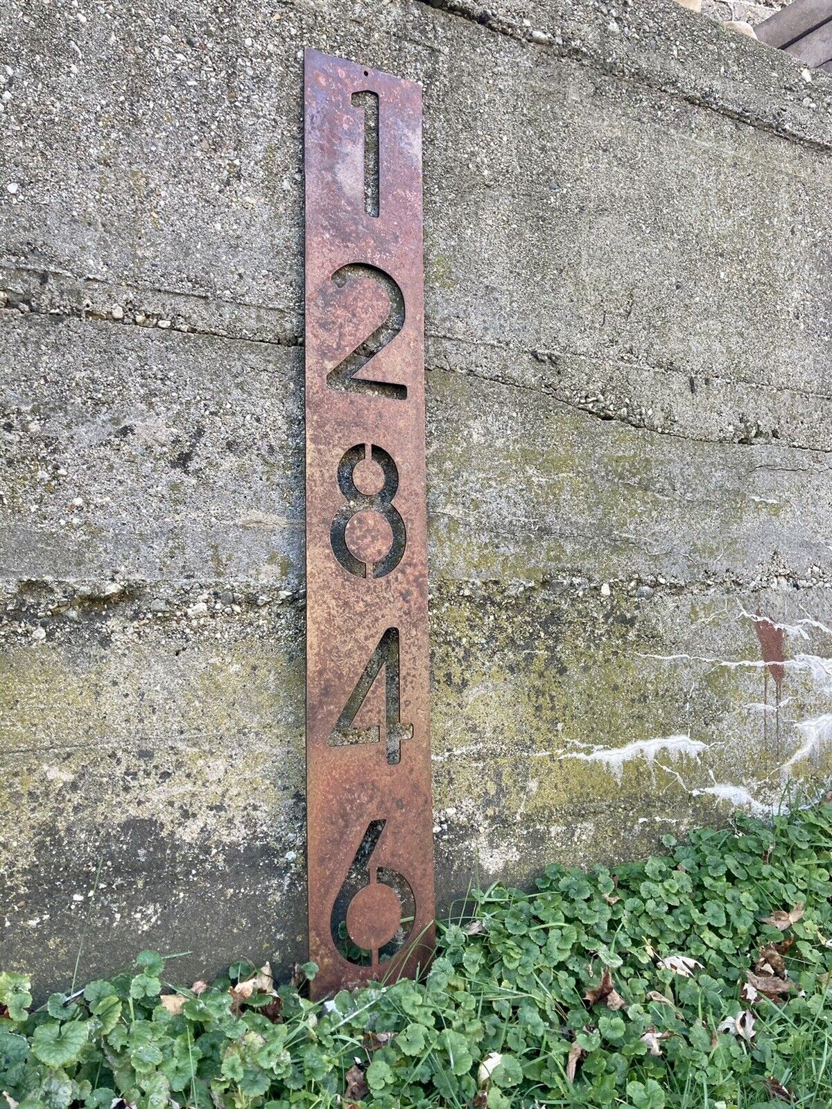 XL Metal House Address Sign - Vertical - address - industrial address sign - Northern Forge, LLC